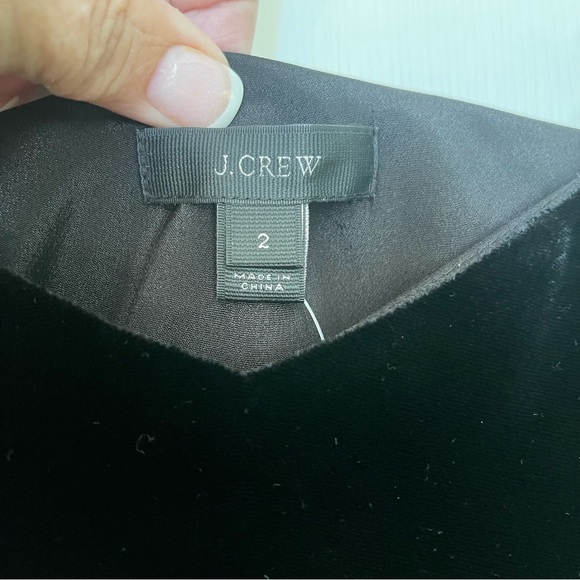 J. Crew Velvet Black Top - Picture 6 of 8